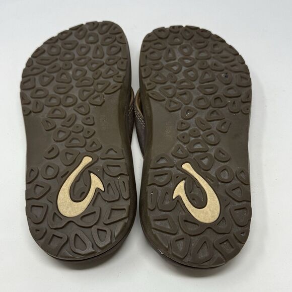 Olukai Ohana Sandals Flip Flops Mens 10 Brown Thong Comfort Casual Beach Preppy - Picture 13 of 15